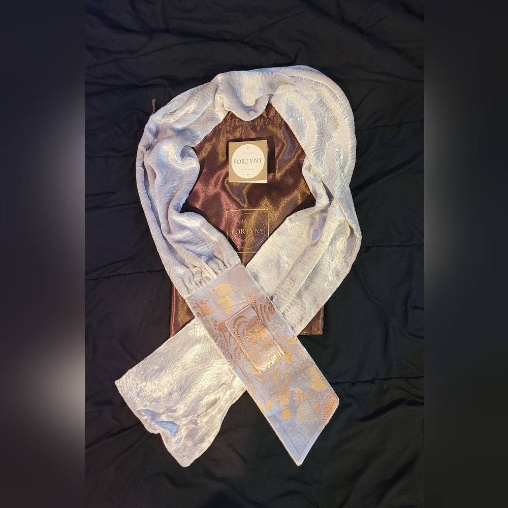 Fortuny Venezia silk scarf in crepe satin
